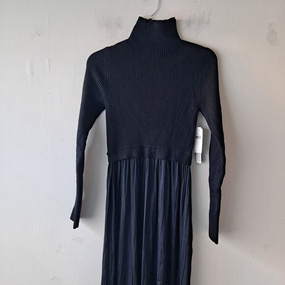 NWT Anthropologie Thea Twofer Sweater Dress Black Long Sleeve Maxi Womens Size S - Picture 7 of 16
